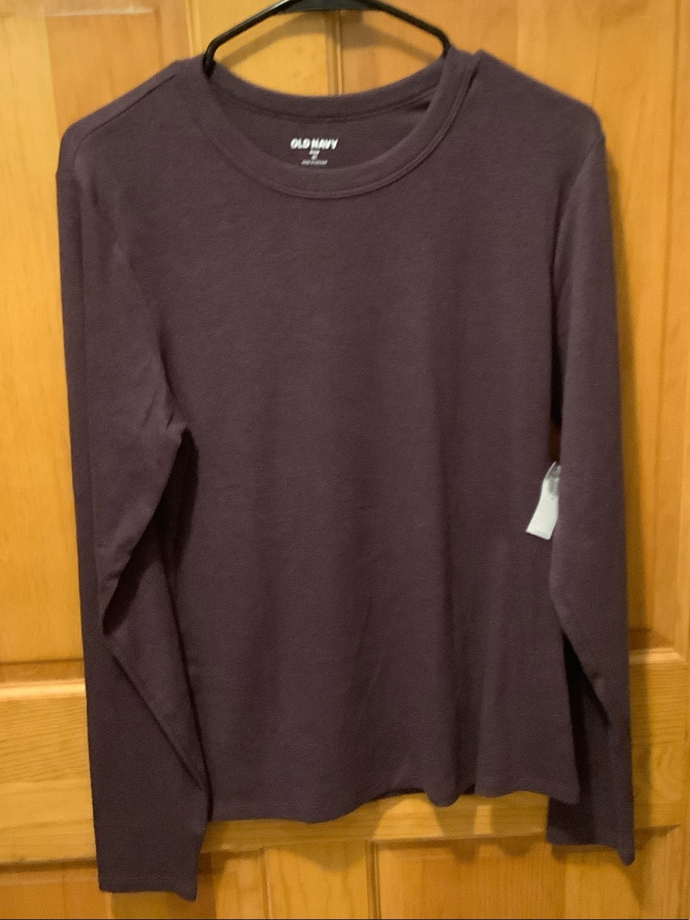 Old Navy Long-Sleeve Crewneck Top in Plum